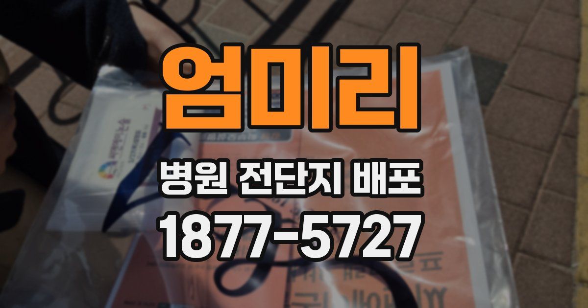 엄미리 병원 전단지 배포
