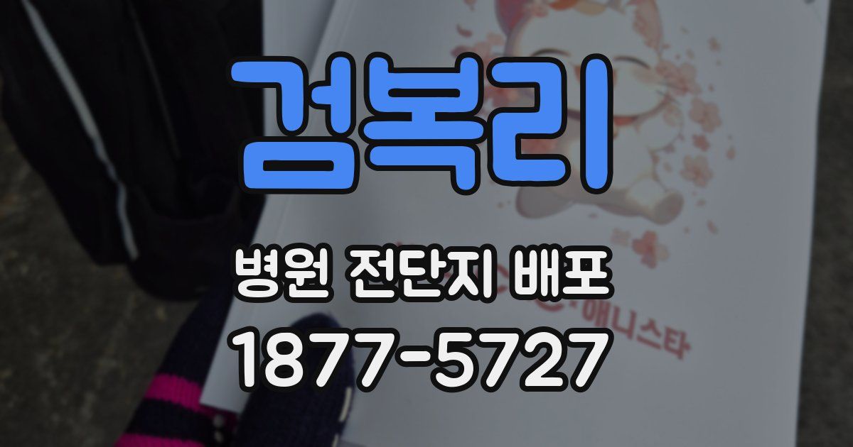 검복리 병원 전단지 배포