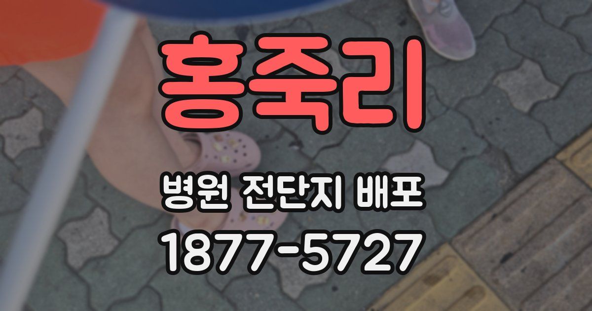 홍죽리 병원 전단지 배포