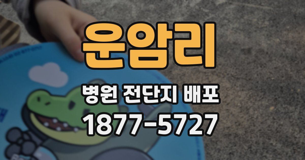 운암리 병원 전단지 배포