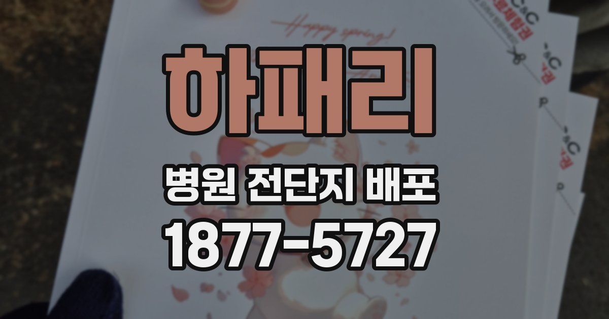 하패리 병원 전단지 배포