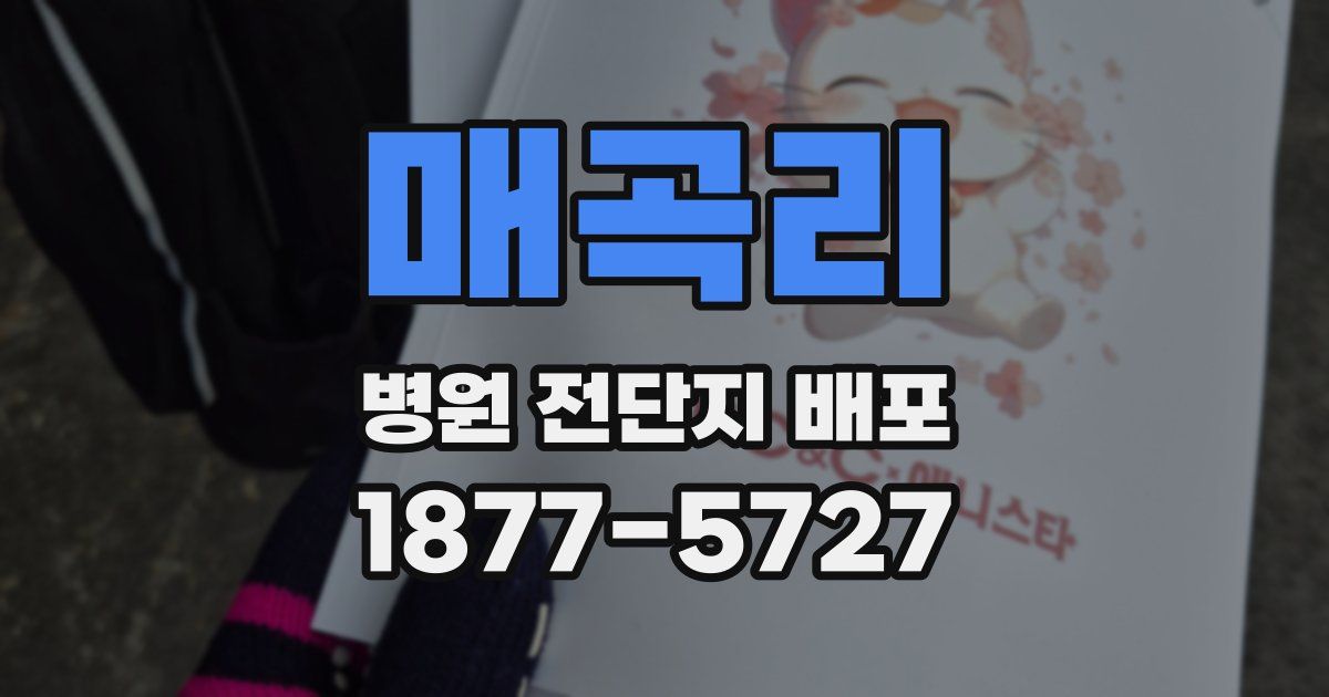 매곡리 병원 전단지 배포