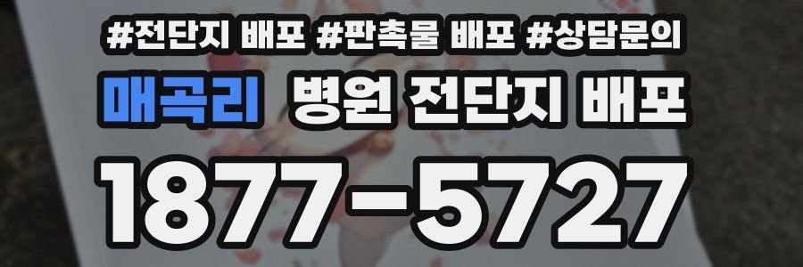 매곡리 병원 전단지 배포