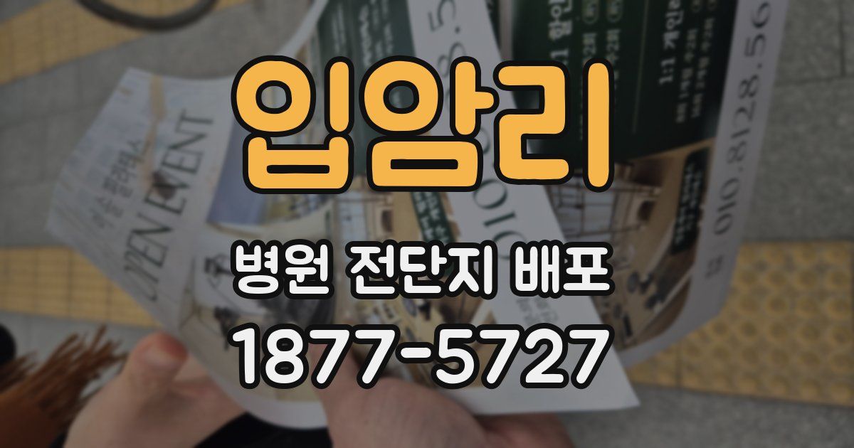 입암리 병원 전단지 배포