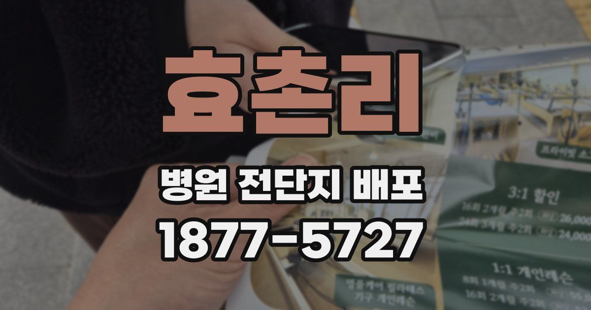효촌리 병원 전단지 배포