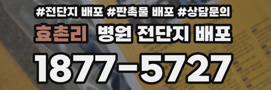 효촌리 병원 전단지 배포