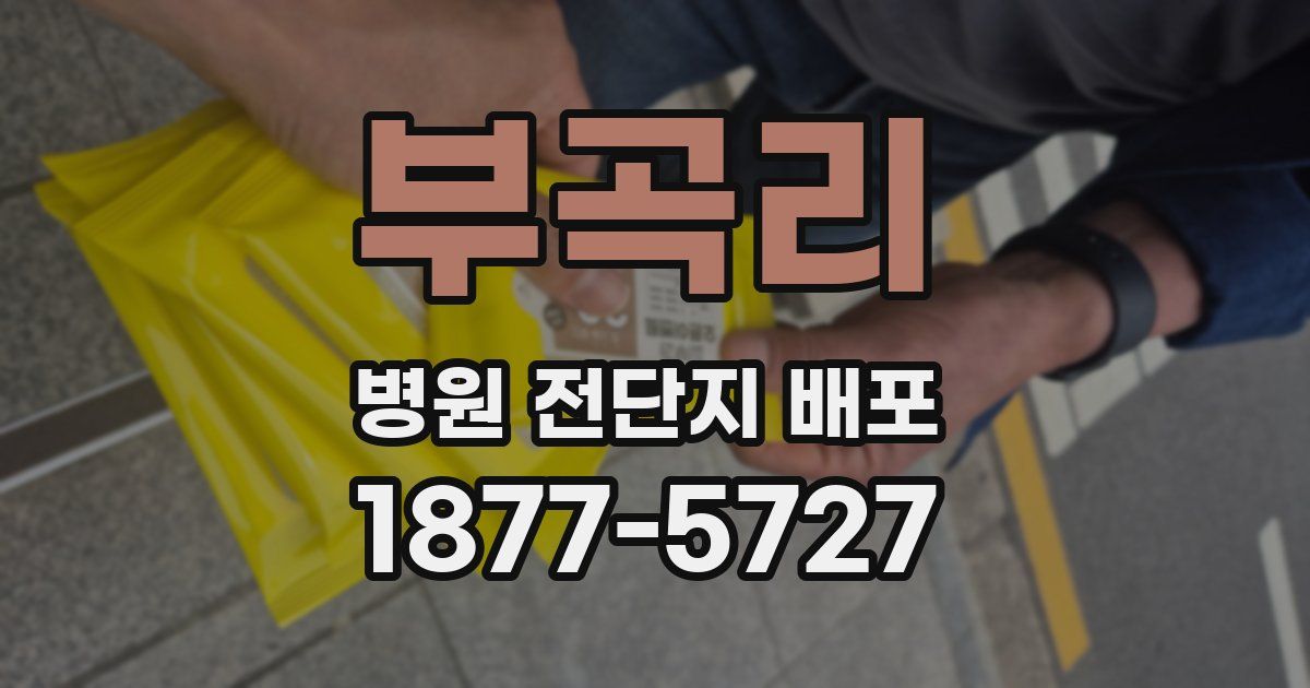 부곡리 병원 전단지 배포
