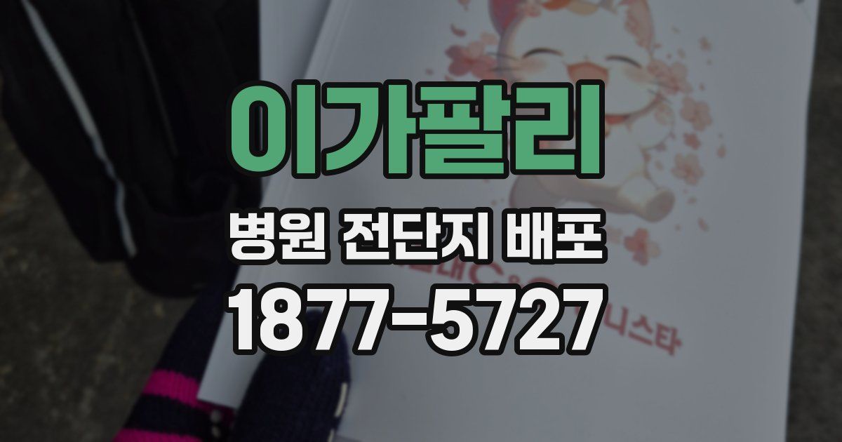 이가팔리 병원 전단지 배포