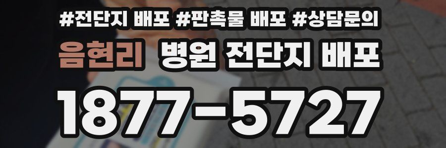 음현리 병원 전단지 배포