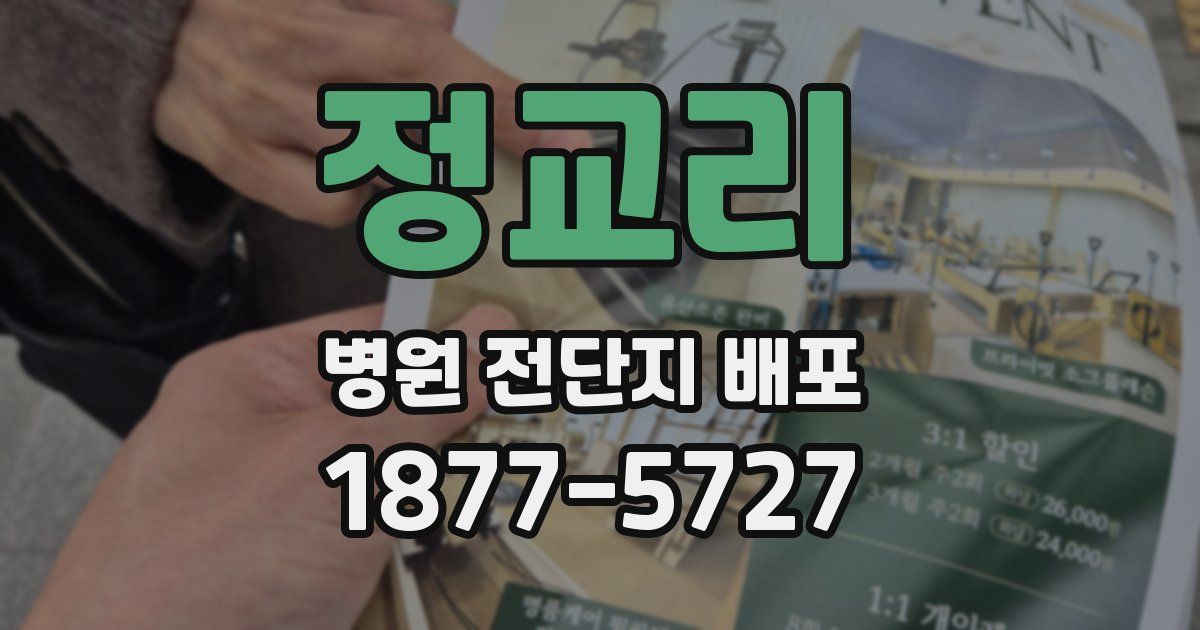 정교리 병원 전단지 배포