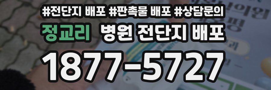 정교리 병원 전단지 배포