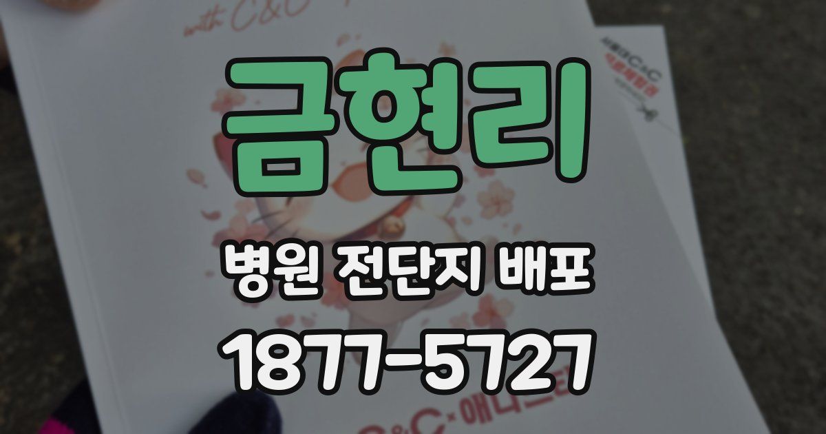 금현리 병원 전단지 배포