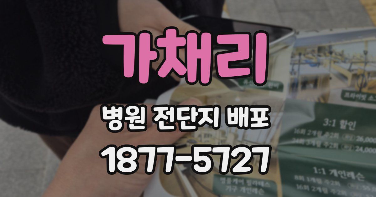 가채리 병원 전단지 배포