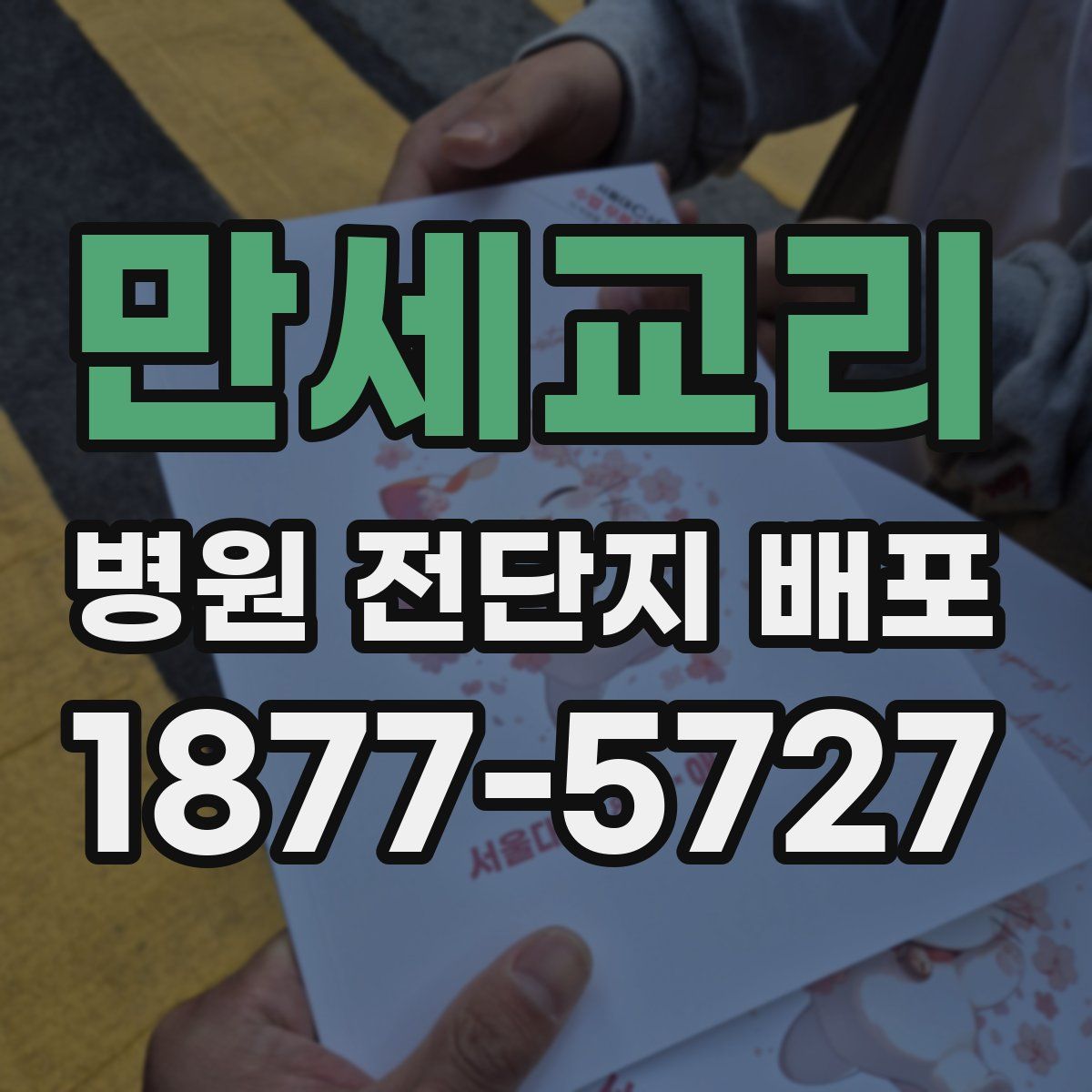 만세교리 병원 전단지 배포