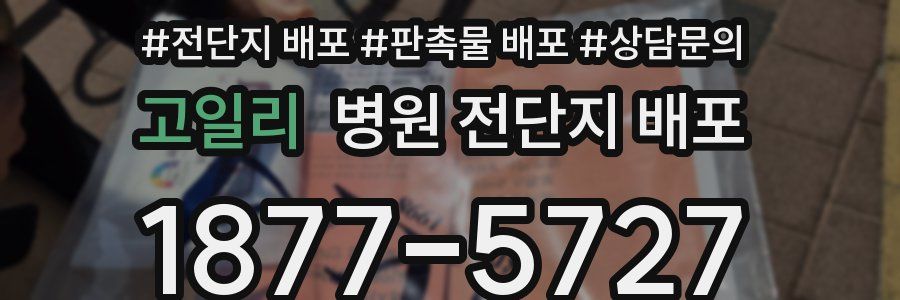 고일리 병원 전단지 배포