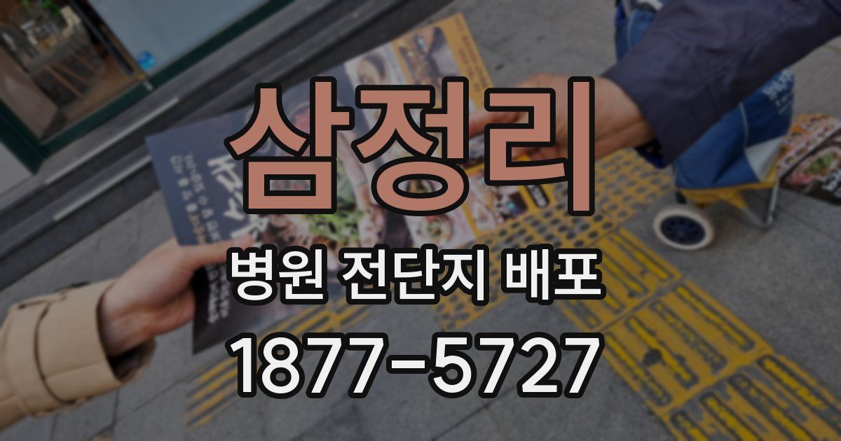 삼정리 병원 전단지 배포