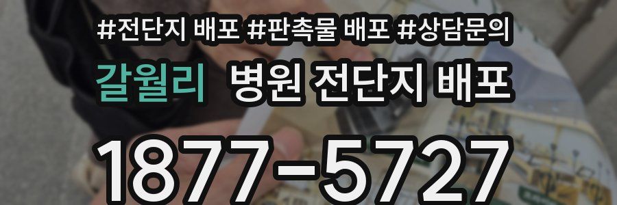 갈월리 병원 전단지 배포