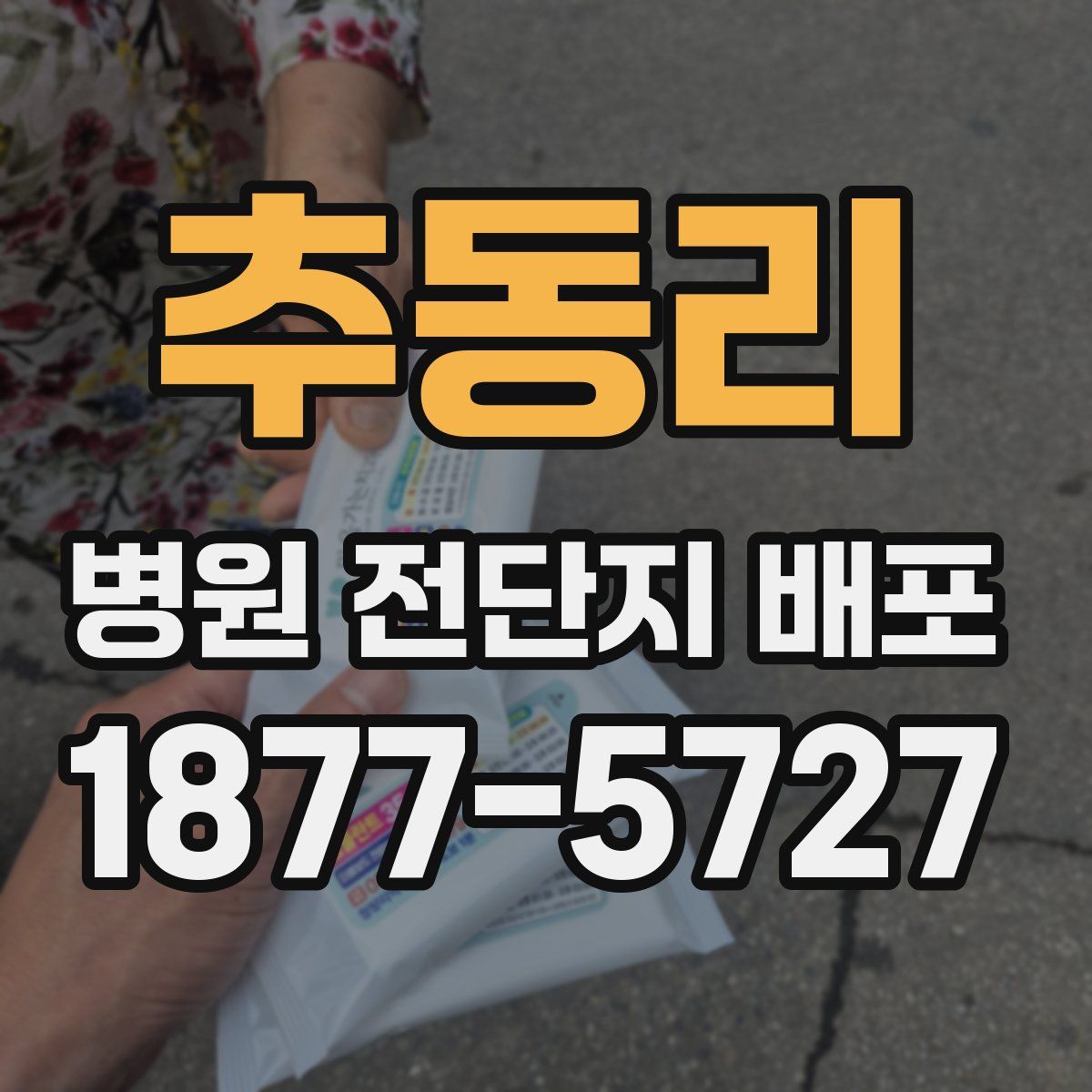 추동리 병원 전단지 배포