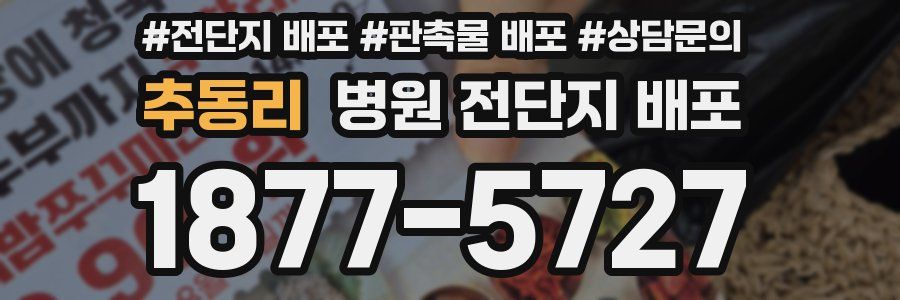 추동리 병원 전단지 배포