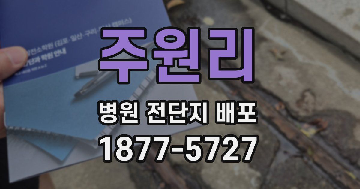 주원리 병원 전단지 배포