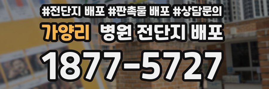 가양리 병원 전단지 배포