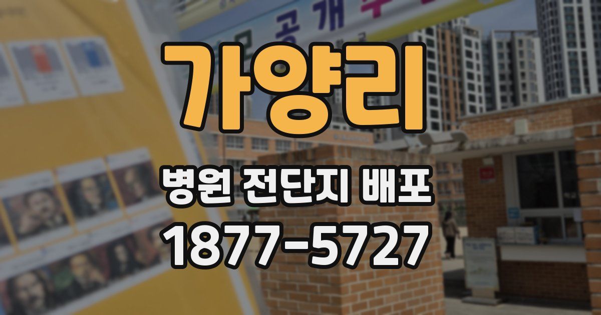 가양리 병원 전단지 배포