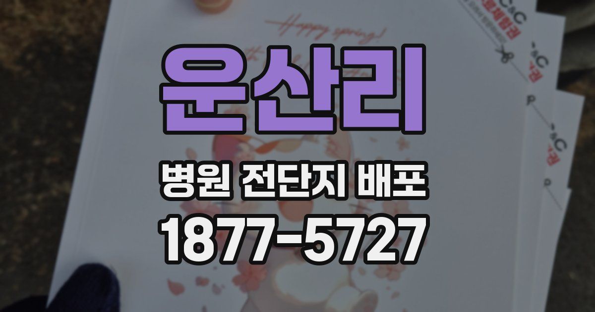 운산리 병원 전단지 배포