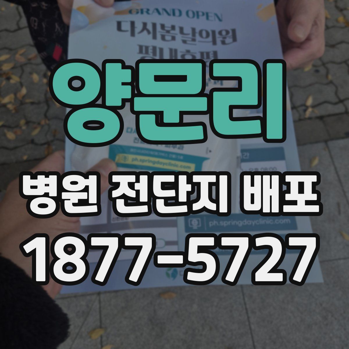 양문리 병원 전단지 배포