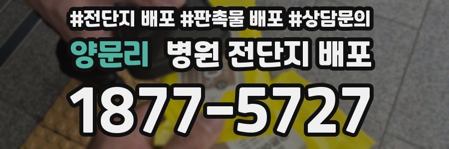 양문리 병원 전단지 배포