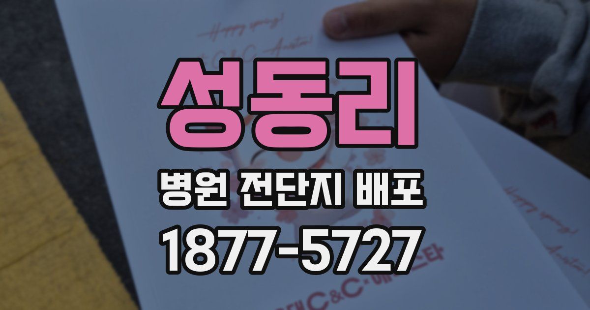 성동리 병원 전단지 배포