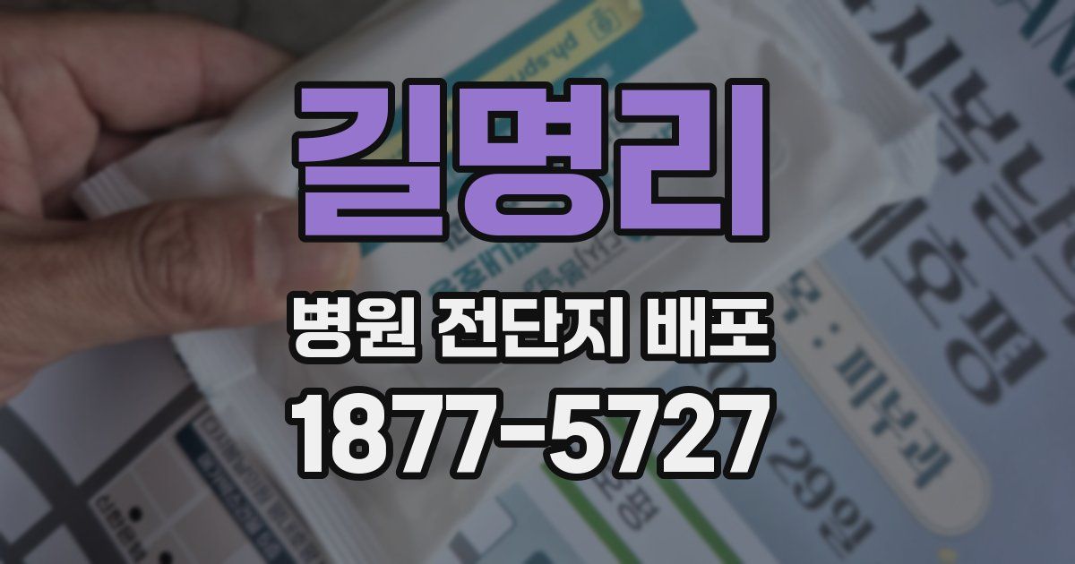 길명리 병원 전단지 배포