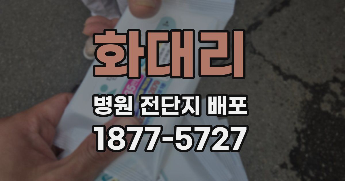 화대리 병원 전단지 배포