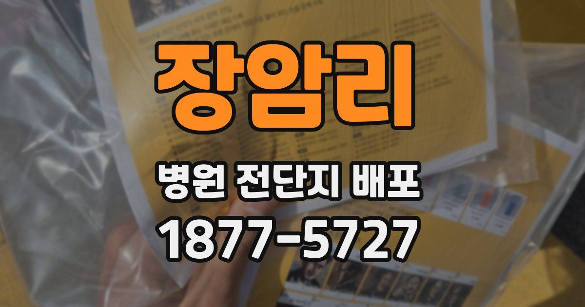 장암리 병원 전단지 배포