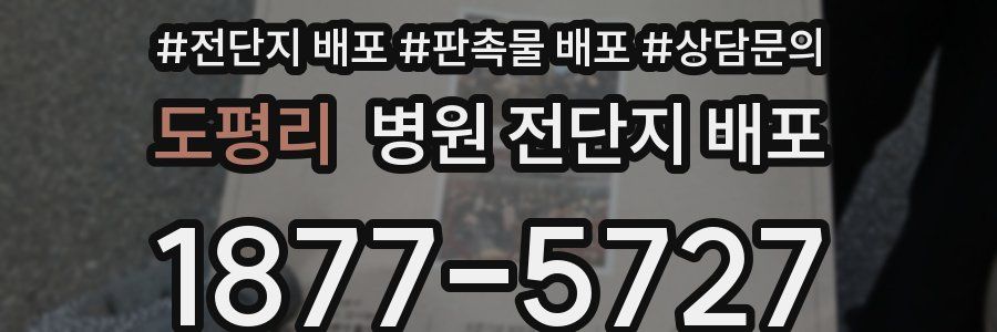 도평리 병원 전단지 배포
