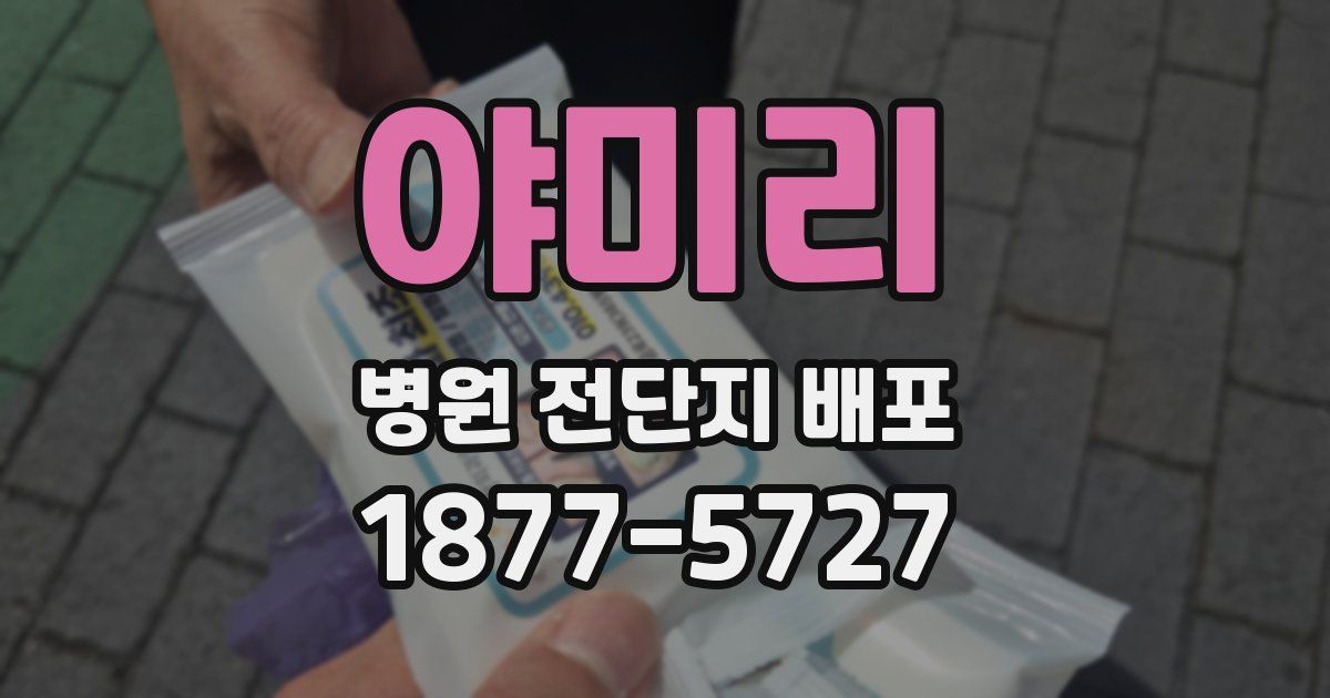야미리 병원 전단지 배포