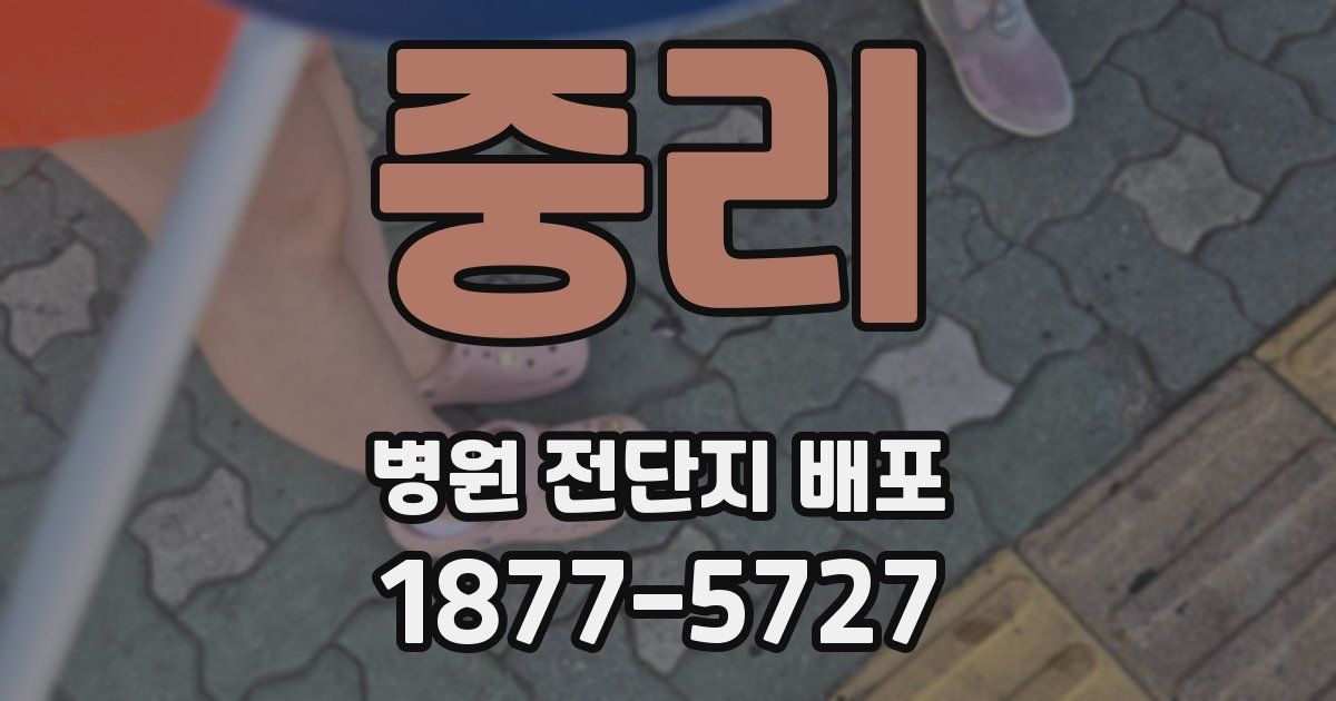 중리 병원 전단지 배포