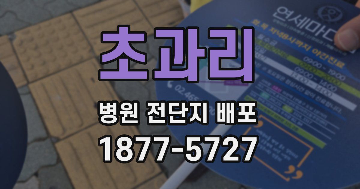 초과리 병원 전단지 배포