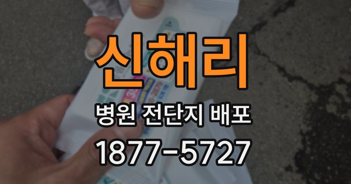 신해리 병원 전단지 배포