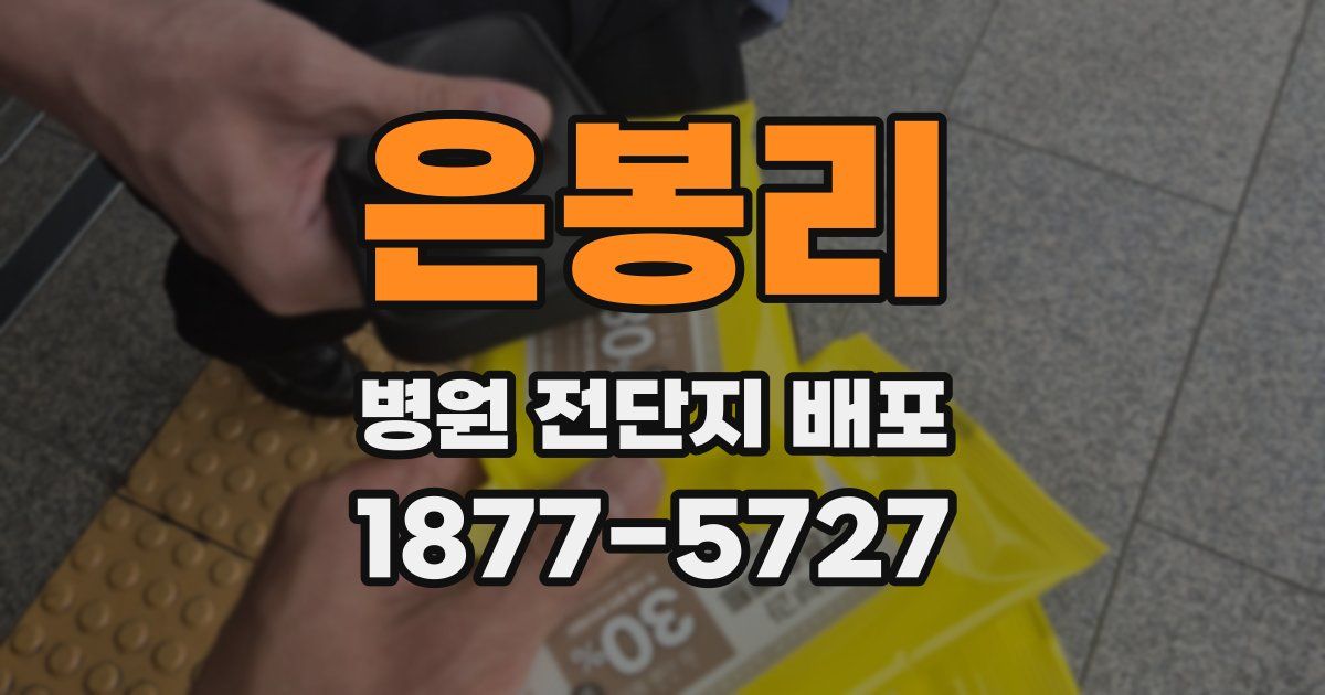 은봉리 병원 전단지 배포