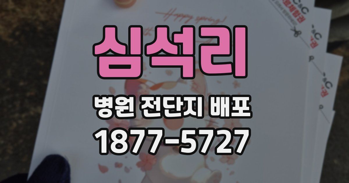 심석리 병원 전단지 배포