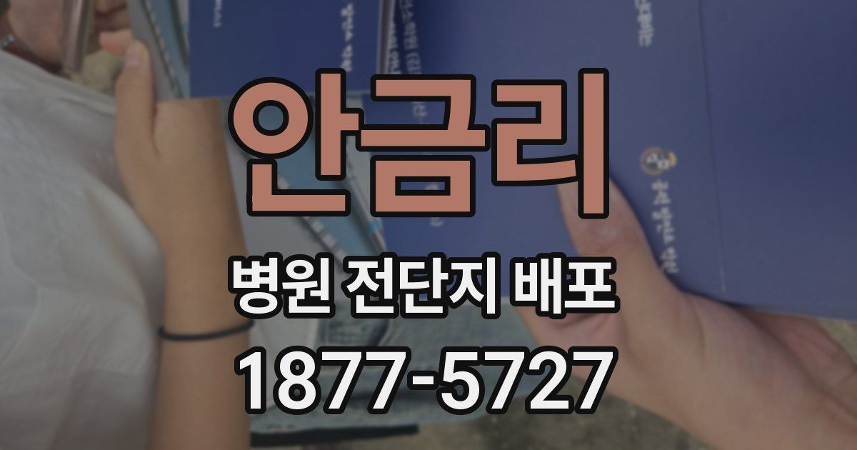 안금리 병원 전단지 배포