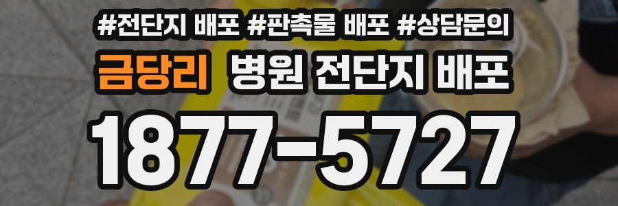 금당리 병원 전단지 배포