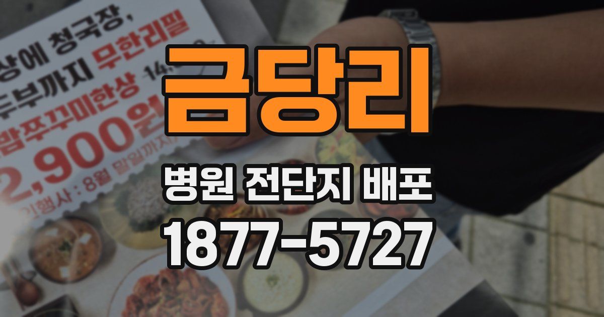 금당리 병원 전단지 배포