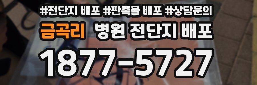 금곡리 병원 전단지 배포