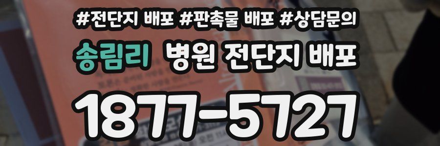 송림리 병원 전단지 배포
