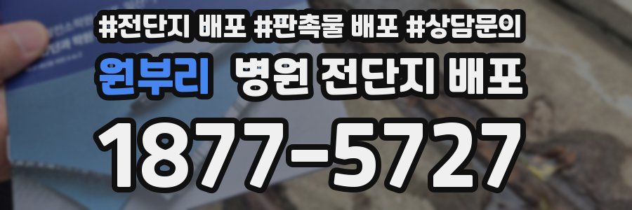 원부리 병원 전단지 배포