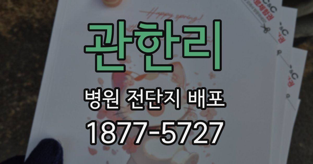 관한리 병원 전단지 배포