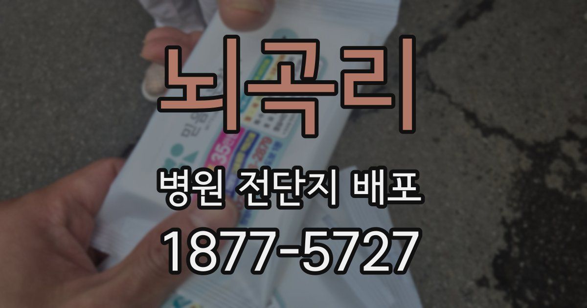 뇌곡리 병원 전단지 배포