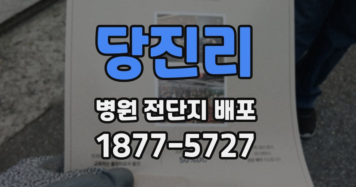 당진리 병원 전단지 배포