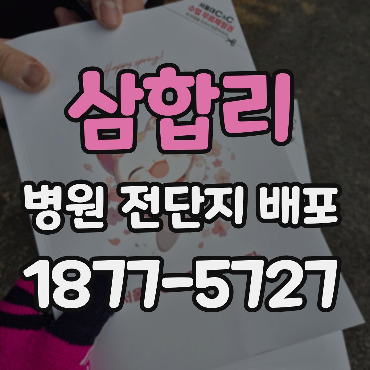 삼합리 병원 전단지 배포